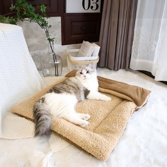 coussin chat repliable