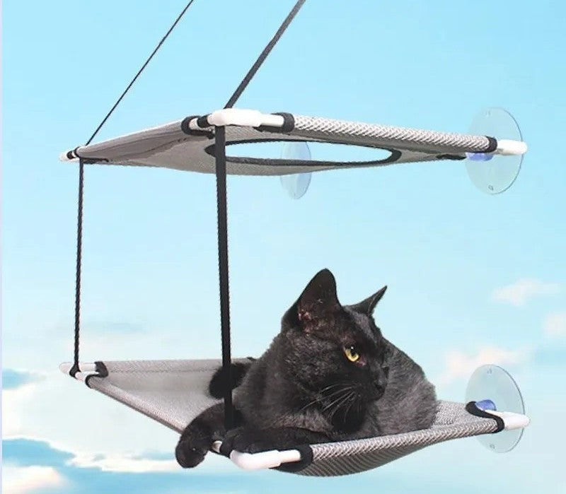 hamac pour chat gris