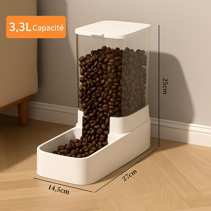 distributeur de croquettes pour chat aliments