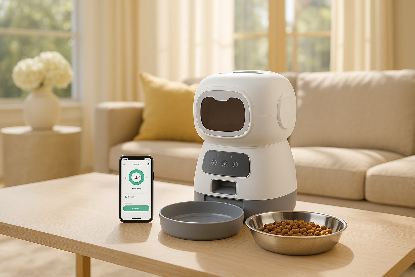 distributeur de croquettes pour chat application wifi