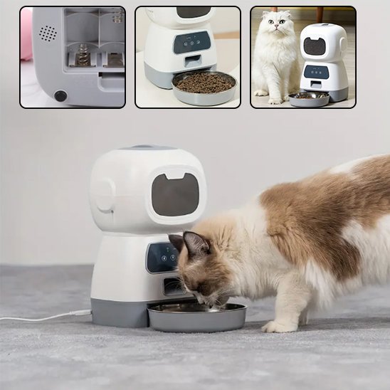 Distributeur de croquettes pour chat batterie