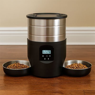 Distributeur de croquettes pour chat nourriture animaux