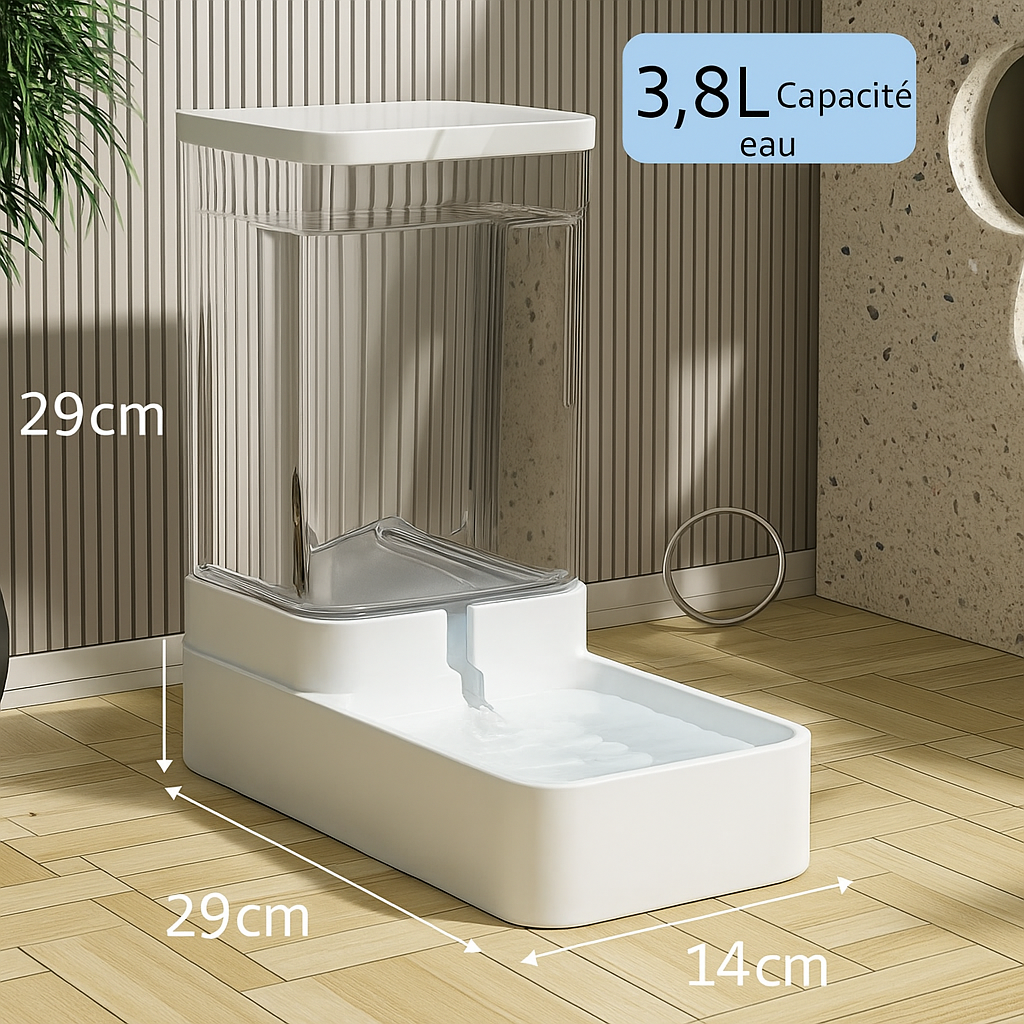 distributeur de croquettes pour chat 3.8l capacite