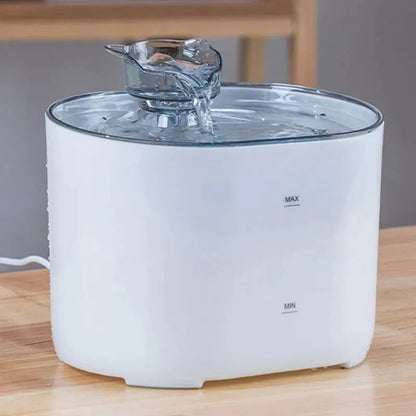 fontaine a eau chat reservoir blanc