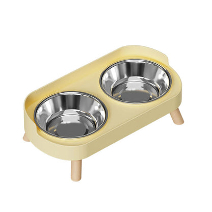 gamelle chat jaune stainless