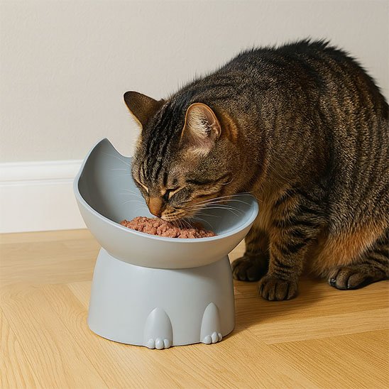 gamelle chat securitaire cou