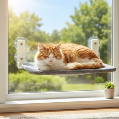 Hamac pour chat fenetre pliable