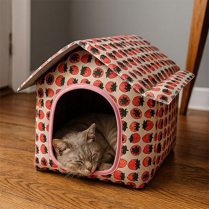 niche exterieur pour chat rose