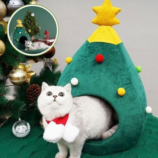 niche pour chat noel